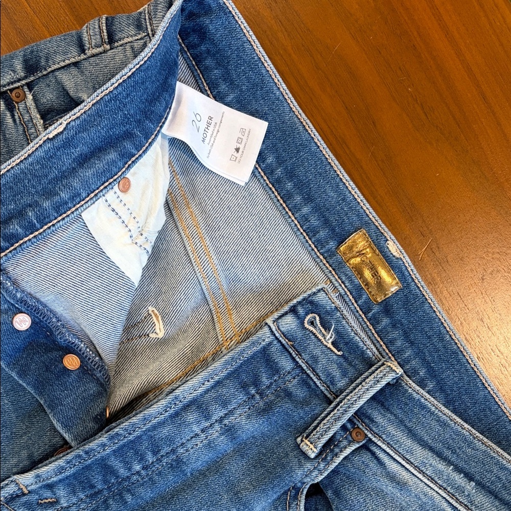MOTHER High Rise Blue Jeans